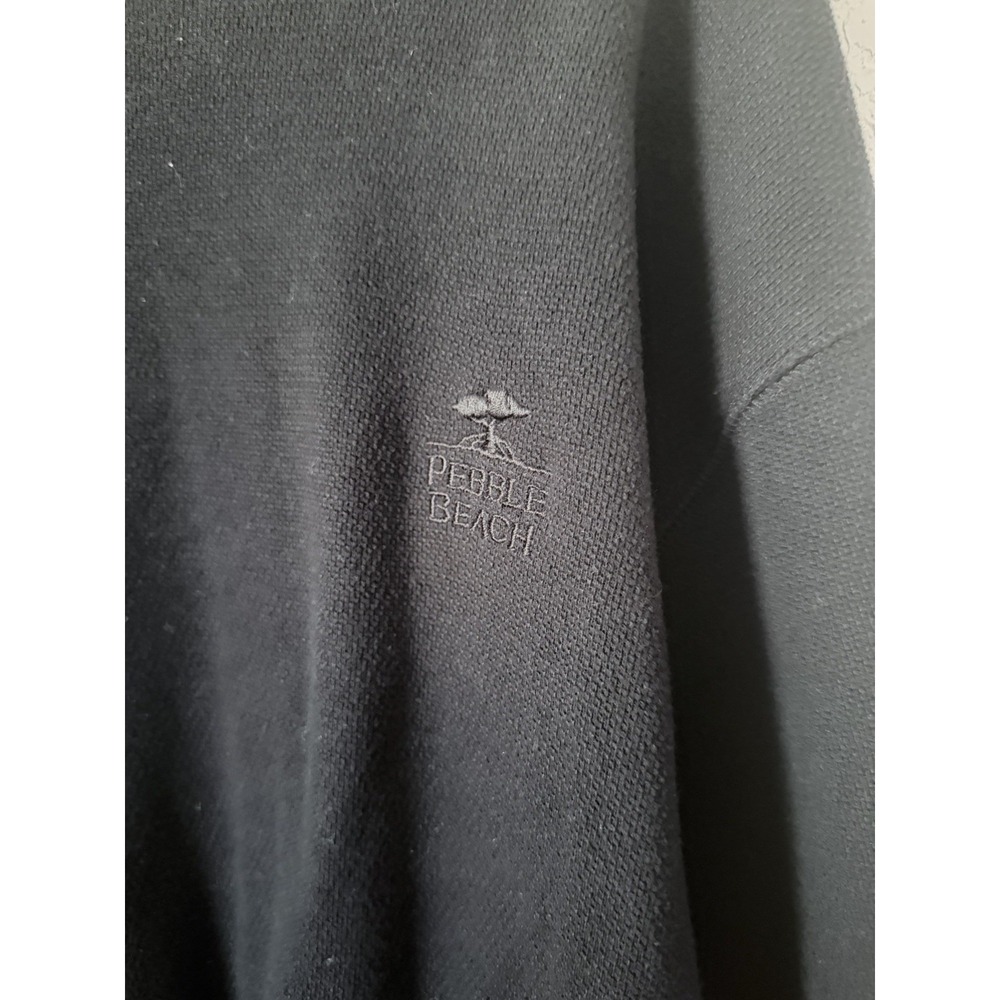 Pebble Beach Golf Sweater Men's Large Black Crewneck Embroidered Logo Pullover - Picture 3 of 12